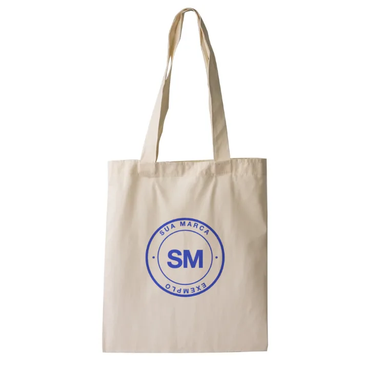 Mockup do Sacola de Algodão com uma logo de exemplo
